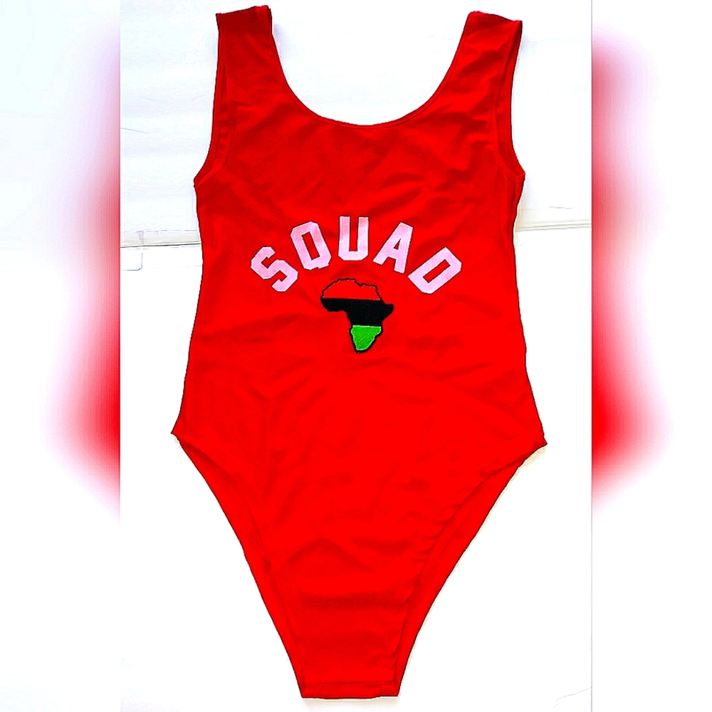 NEW 1-Piece African Squad Swimsuit Swimwear! Ethnic Cultural Tribal. RBG Africa